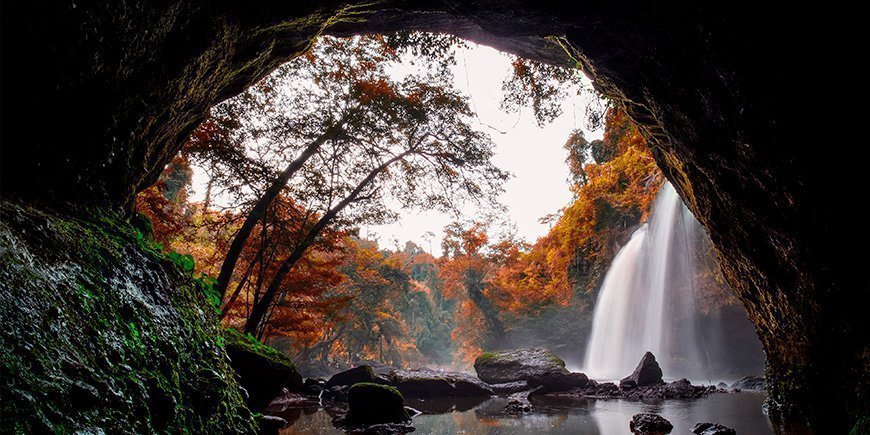 Haew Suwat vandfaldet i Khao Yai nationalpark, Thailand