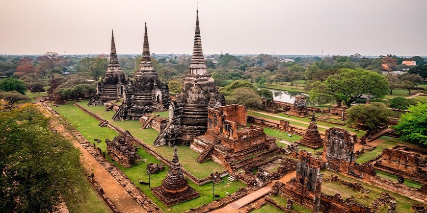 Wat Phra Si Sanphet templet i Ayutthaya