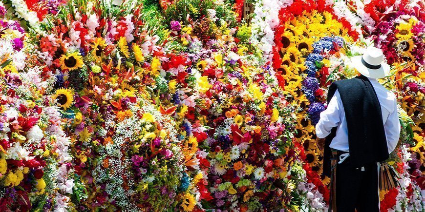 Blomsterfestival i Colombia